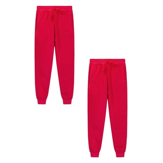 2-Pack Kids Boys Sweatpants Toddler Athletic Pants with Pockets Drawstring Trousers Red Sweatpants Boys Sweatpants Size 6-7 Years