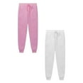 thumbnail image 1 of 2-Pack Kids Boys Sweatpants Toddler Boy Jogger Pants with Pockets Drawstring Trousers White & Pink Pants Kids Boys Size 10-11 Years Sweatpants, 1 of 6