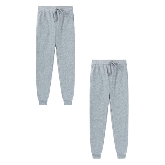 2-Pack Kids Girls Sweatpants Girls Jogger Pants with Pockets Adjustable Drawstring Pants Grey Sweatpants Boys Athletic Pants Size 10-11 Years