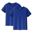 thumbnail image 1 of 2-Pack Kids' Mesh Quick-Dry T-Shirts: Breathable Short Sleeve Tees for Toddler & Youth,Color Blue,Size 5-6 Years, 1 of 8