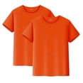 thumbnail image 1 of 2-Pack Kids' Mesh Quick-Dry T-Shirts: Breathable Short Sleeve Tees for Toddler & Youth,Color Orange,Size 7-8 Years, 1 of 8