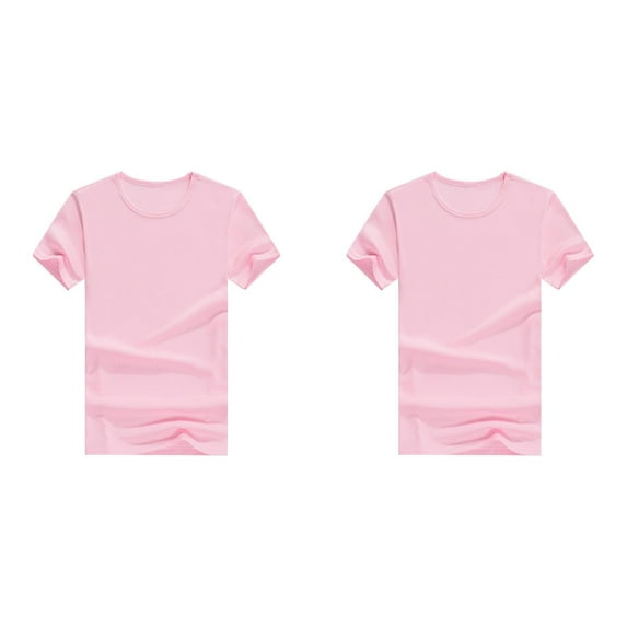 2 Pack,Kids T Shirts Short Sleeve Plain Top Tees Boy & Unisex Toddler Children Crew Neck T Shirt Tops for Boys Pack Boys Sweaters Size 14 16 Basketball Short Solid Color Kid Apparel Youth Tee