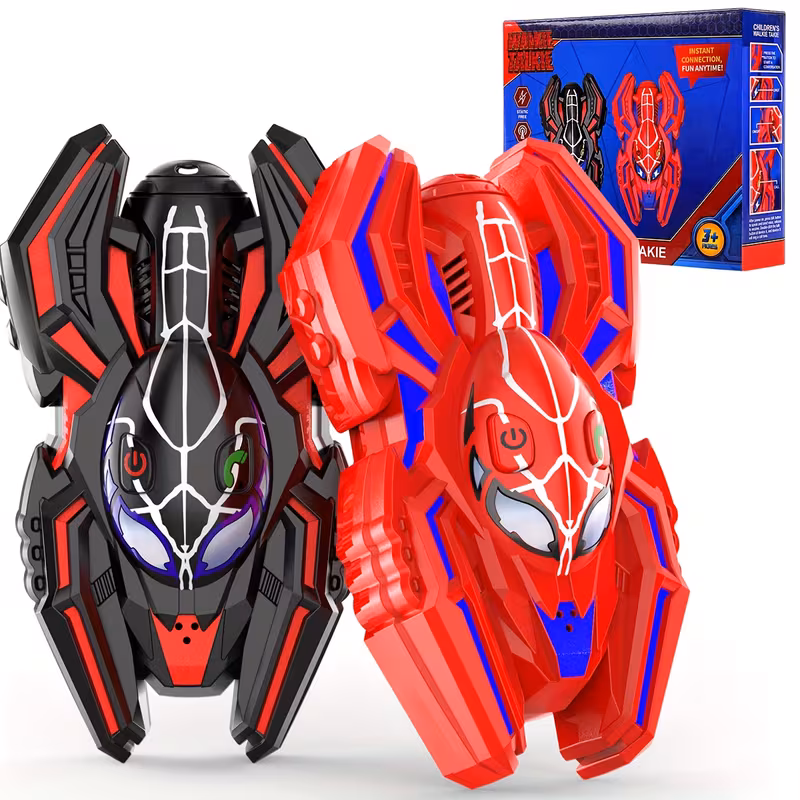 2 Pack Kids Walkie Talkies, Two Way Radios, Spider Kids Walkie Talkies for Boys Girls, Boy Toy Age 3 to 12, Outdoor Toys for Kids Birthday Christmas Gifts