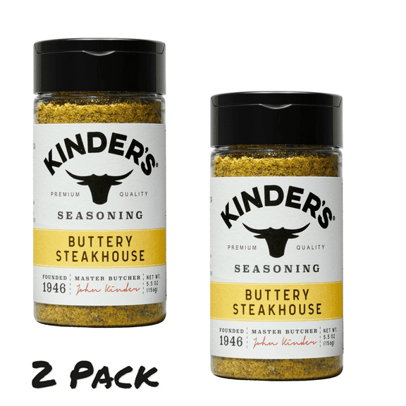 ( 2 Pack ) Kinder's Buttery Steakhouse Seasoning Rub, 5.5 oz
