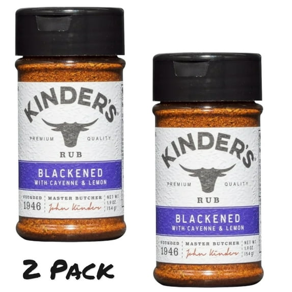 ( 2 Pack ) Kinder's Cali's Blackened Seasoning and Rub, 4.2 oz