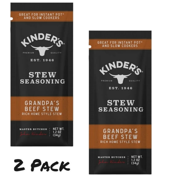 ( 2 Pack ) Kinder's Grandpa's Beef Stew Seasoning for Slow Cooking, 1.2  oz