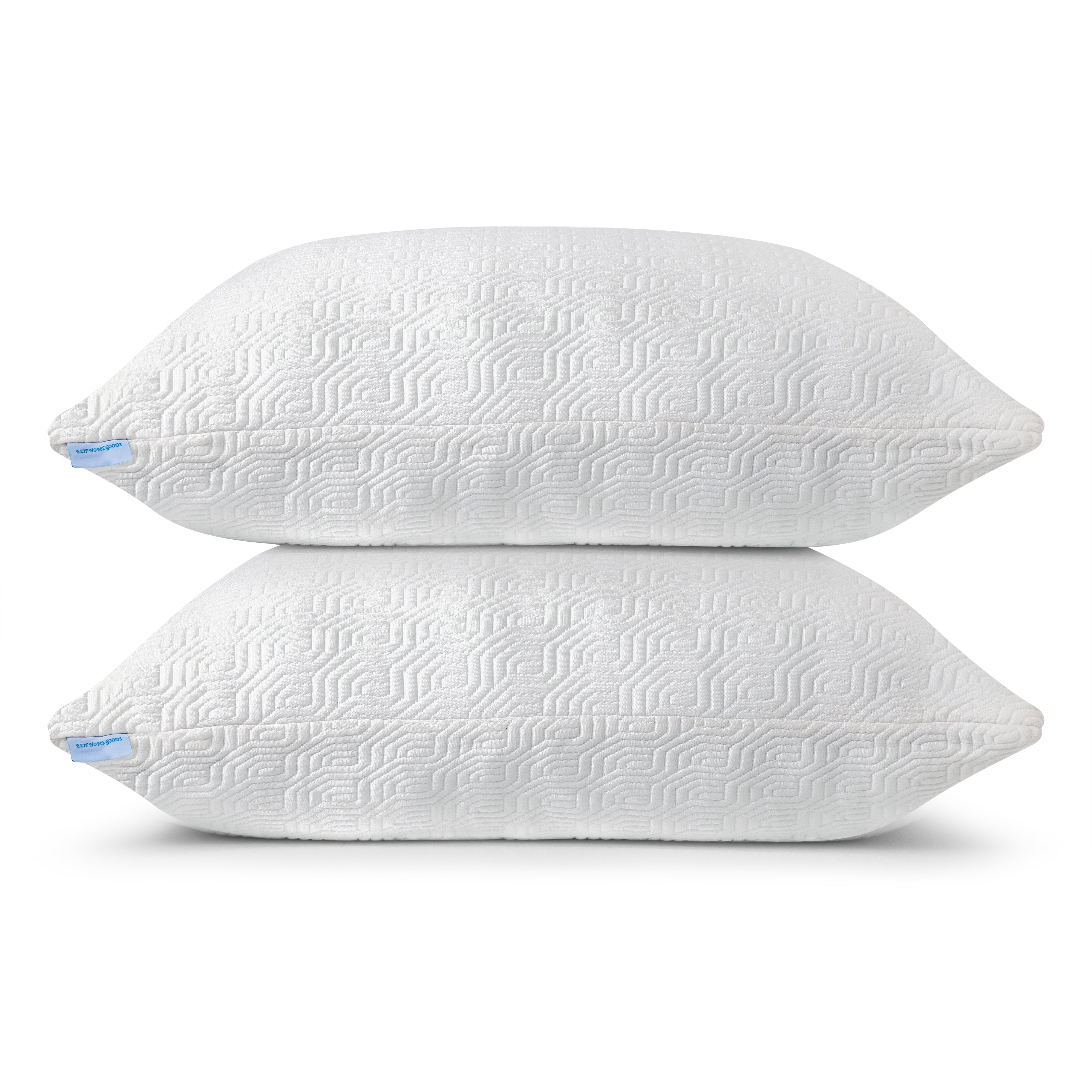 2 Pack King Size Bamboo Pillow, Memory Foam Bed Pillows with Washable Pillowcases, King (2 Pack)