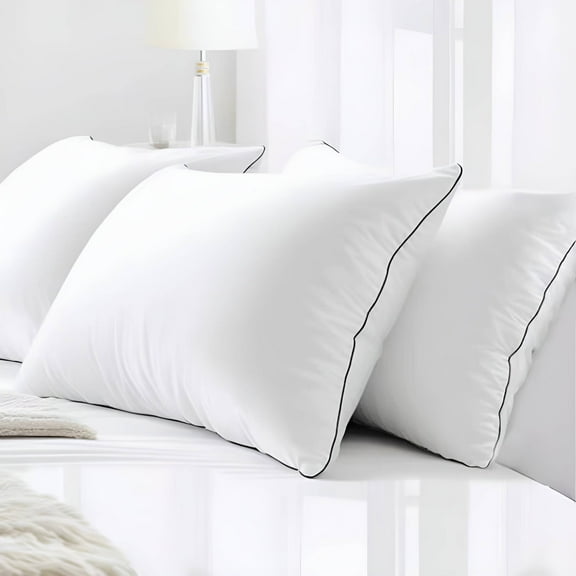2-Pack King Size White 3D Polyester Fiber Pillows - Soft Hypoallergenic Bed Pillows with Breathable Cover, Machine Washable for Home/Office/Guest Room