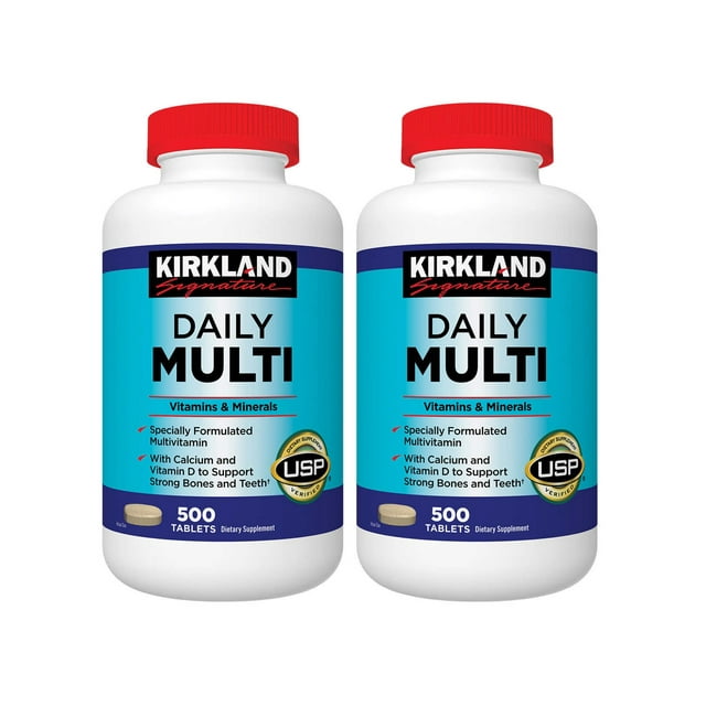 2 Pack Kirkland Signature Daily Multi, 500 Tablets