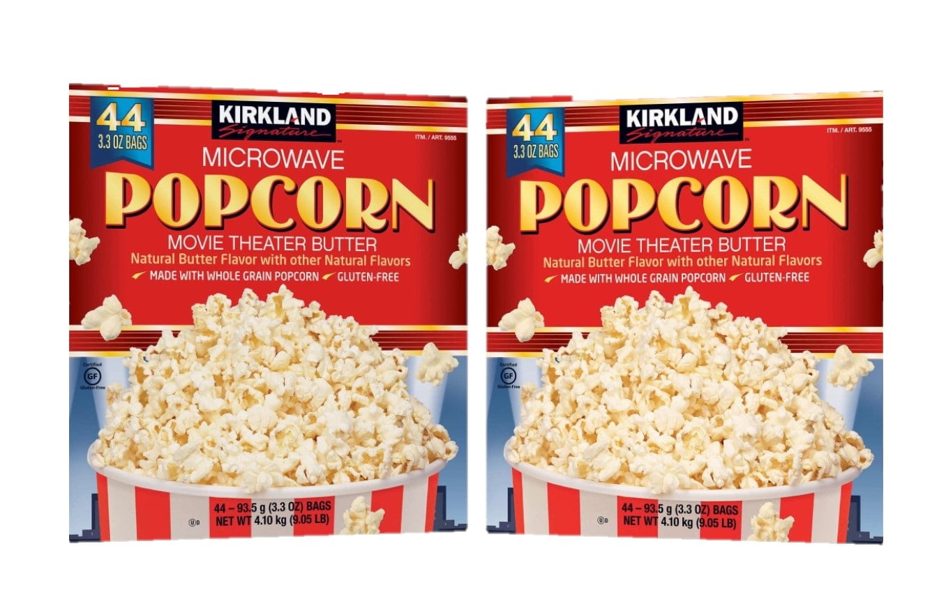 2 Pack Kirkland Signature Microwave Popcorn, 3.3 oz, 44 Count