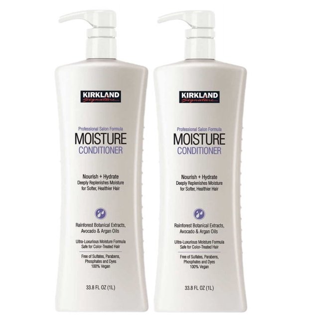 2 Pack Kirkland Signature Moisture Conditioner, Nourish + Hydrate, 33