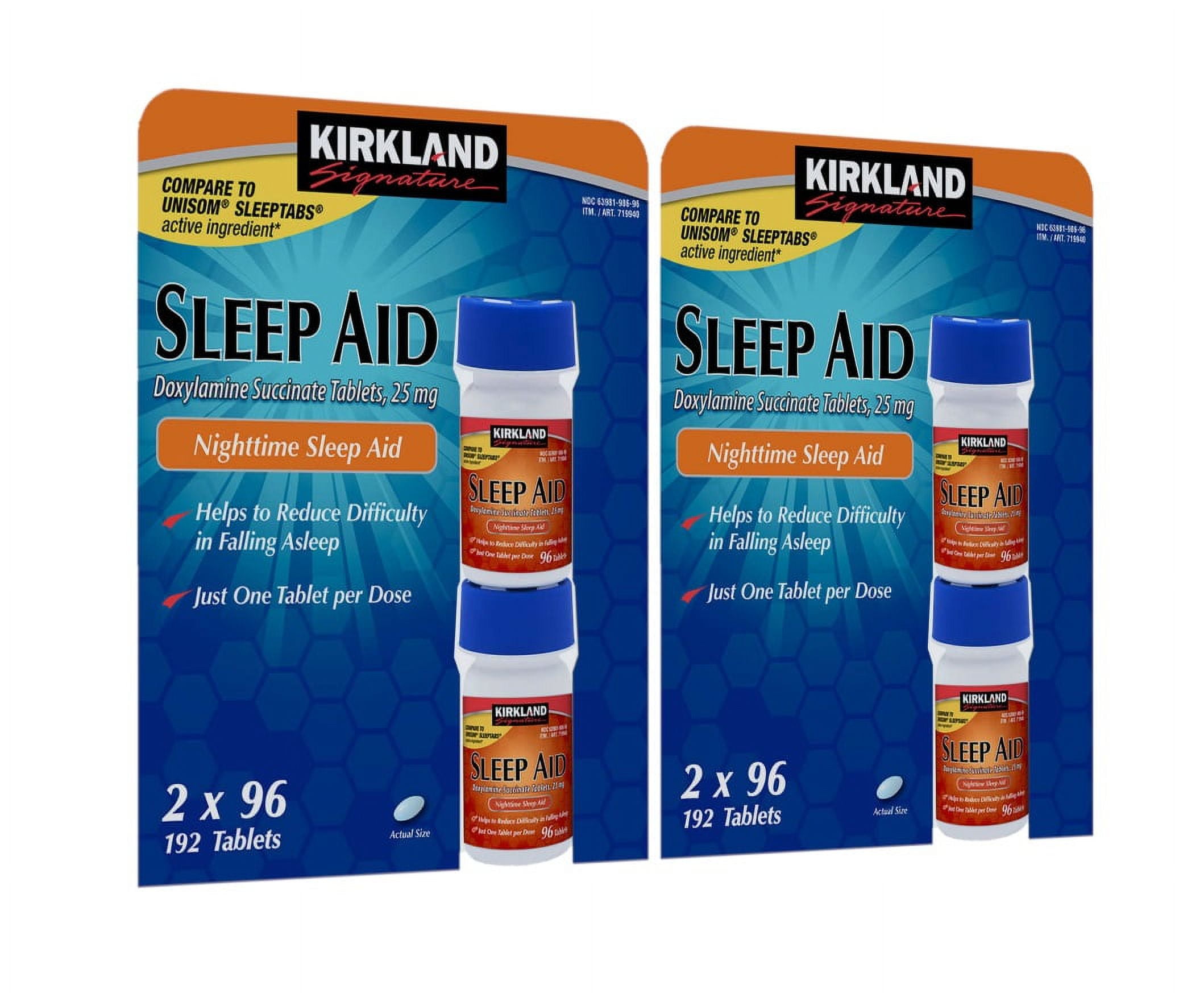Kirkland Signature Adults Sleep Aid, Doxylamine Succinate, 192