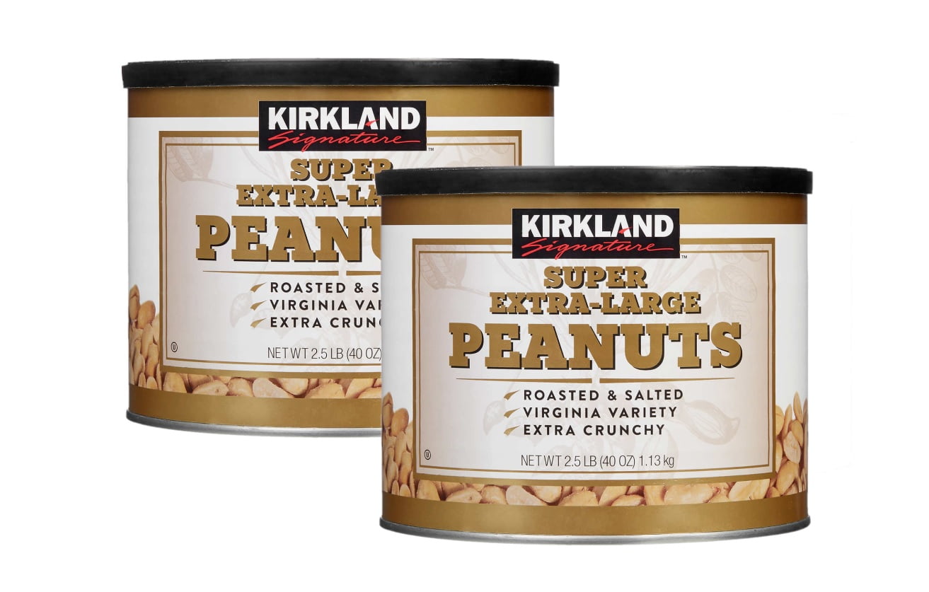 2 Pack Kirkland Signature Super ExtraLarge Peanuts, 2.5 lbs