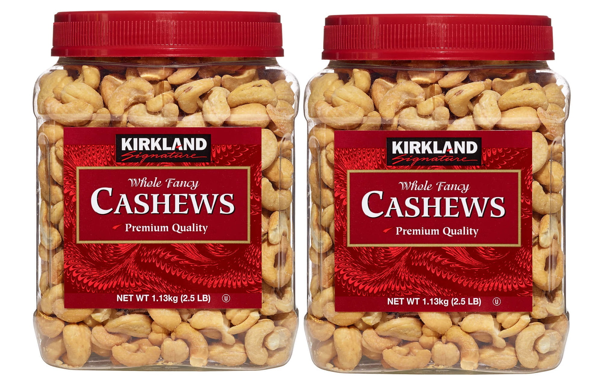 2 Pack Kirkland Signature Whole Fancy Cashews, 2.5 lbs