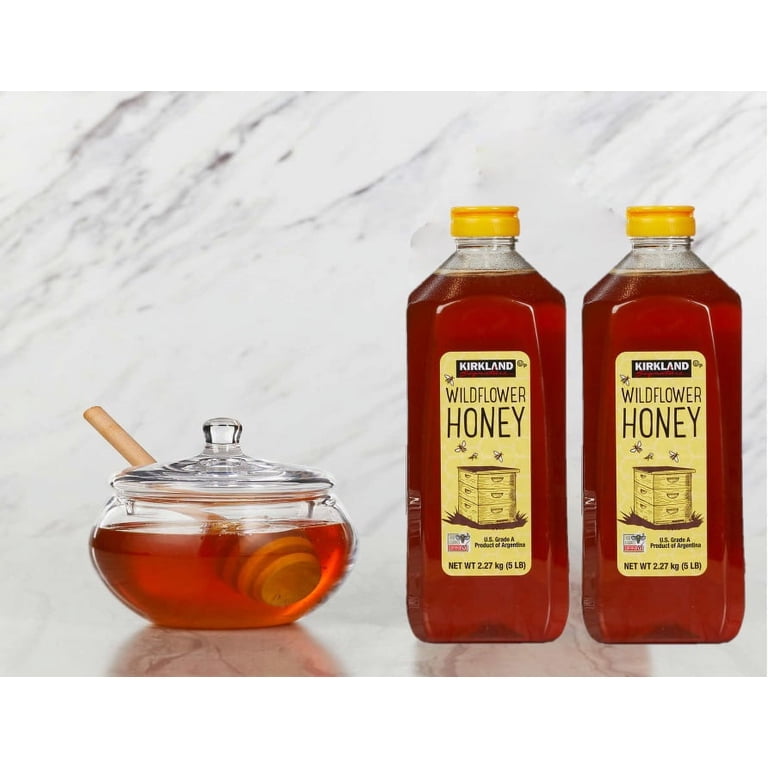 Kirkland Signature Wild Flower Honey, 5 lbs, Pack of 2, Perfect