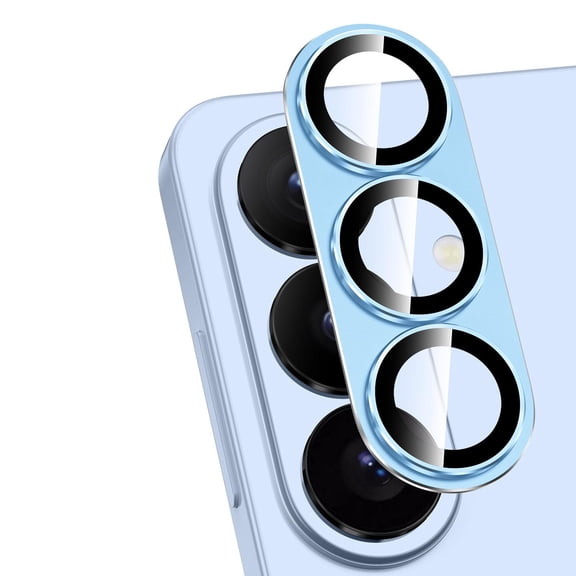 [2 Pack] KisonovaGuard for Samsung Galaxy S26 / S26 Plus Camera Lens Protector, [Full Coverage Metal][Military Grade Shatterproof] 9H Metal Tempered Glass Camera Screen Cover (Blue)