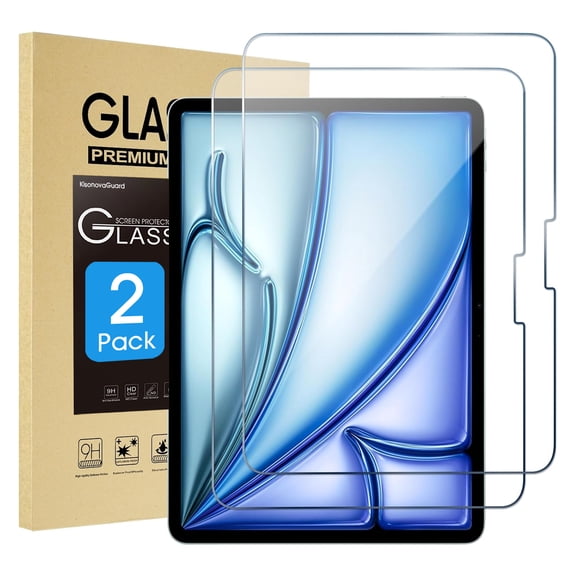 [2 Pack] KisonovaGuard Screen Protector for iPad Air 13 Inch M4 2026 / M3 2025 / M2 2024 (8th/7th/6th Generation) & iPad Pro 13 Inch M5/M4 (8th/7th Gen), Case Friendly, Support Apple Pencil