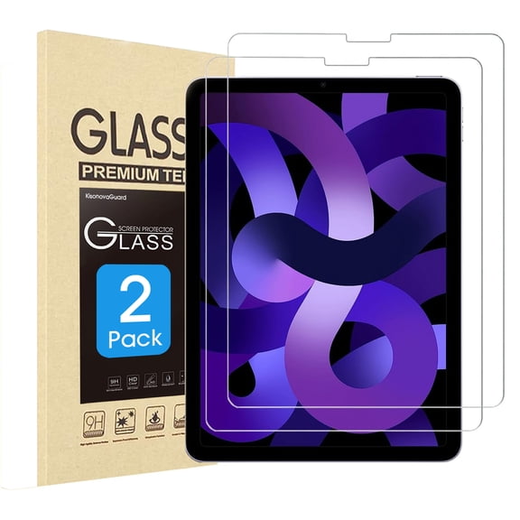 [2 Pack] KisonovaGuard Screen Protector for iPad Air 4/5 Generation[10.9 Inch,2022 5th / 2020 4th] iPad Pro 11 Inch Display[2022/2021/2020/2018 Release] Tempered Glass Face ID / Apple Pencil