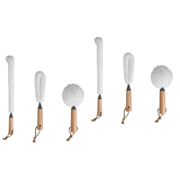 2 Pack Kit Three Piece Cleaning Brush Set Bendable Practical