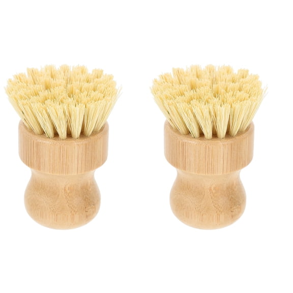 MERRYHAPY Multi-Function Veggie Scrubber Light Yellow Sturdy Non-Scratch Home Use 2Pcs