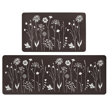 2 Pack Kitchen Mats, Anti Fatigue Slip Rugs for Kitchen Laundryroom Bathroom Floor, 17.3"x29" and 17.3"x47"
