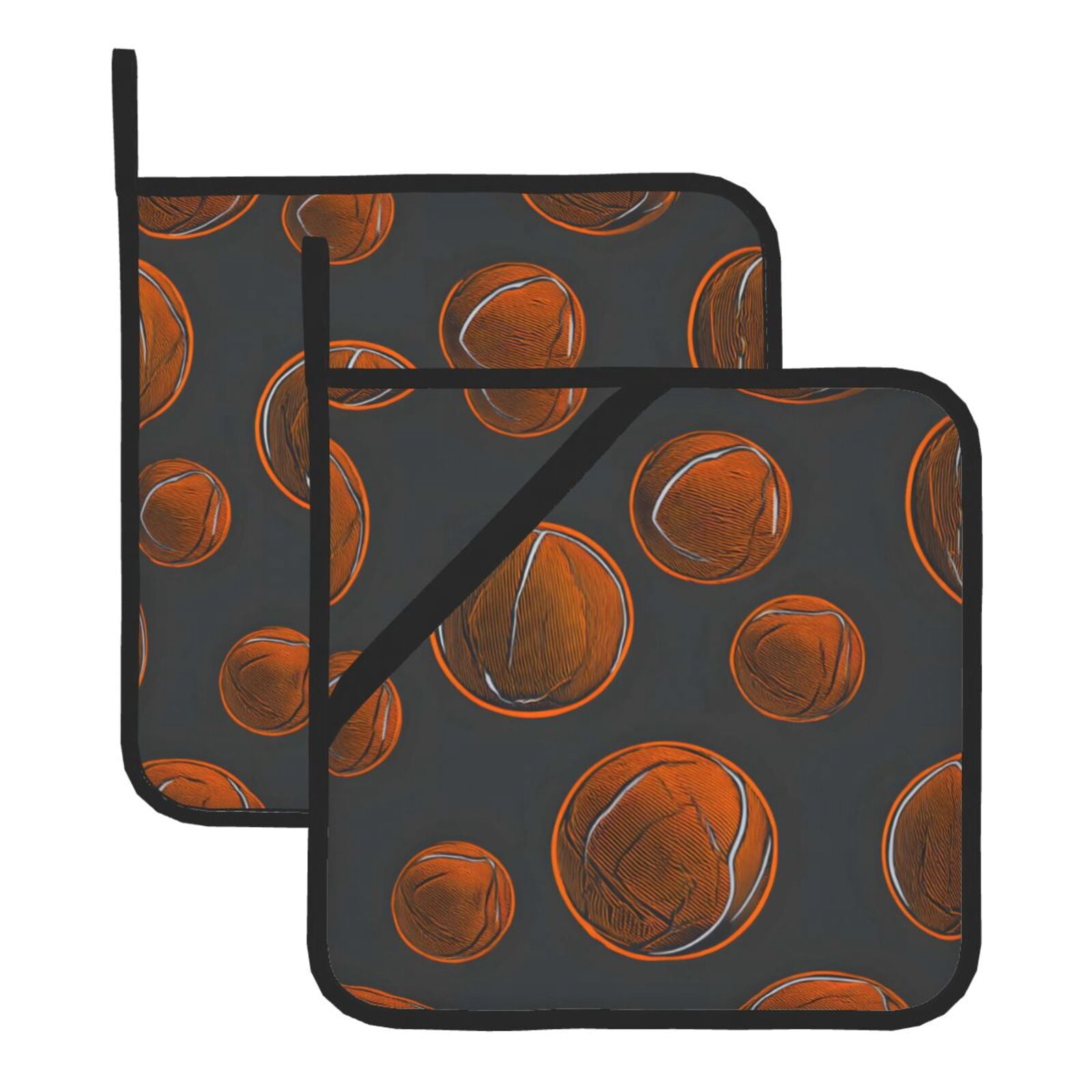 2 Pack Kitchen Pot Holders Heat Resistant Oven Hot Pads With Hand ...