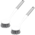 thumbnail image 1 of 2 Pack Kitchen Scrub Brushes for Cleaning Dish Brush with Handle for Pans, Pots, Kitchen Sink Cleaning Scrub Brushes (PP Plastic), 1 of 7