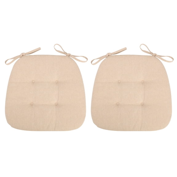 2 Pack Kitchen Seat Pads Memory Foam Non Slip Kitchen Chair Pad with Ties, 16.92" x 16.14" x 0.98"