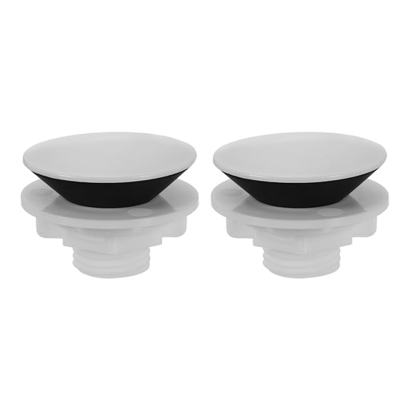 2 Pack Kitchen Sink Hole Cover, 1.69 Inch Diameter Plastic Faucet Hole Cover with Rubber Seal Tap Plate Stopper for Home Kitchen Bathroom, White