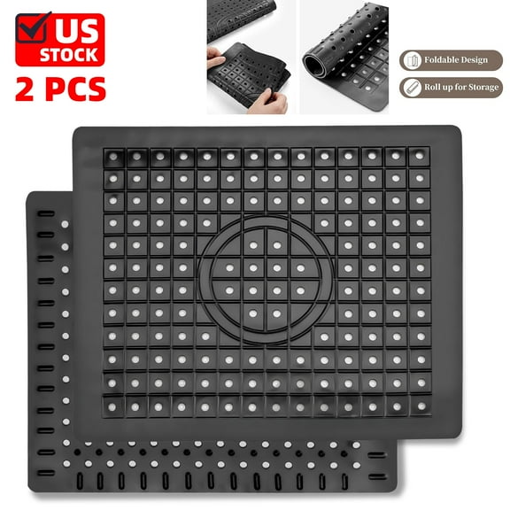 2 Pack Kitchen Sink Mat for Stainless Steel/Ceramic Sinks, Protectors for Bottom of Kitchen Sink, Foldable, Fast Draining