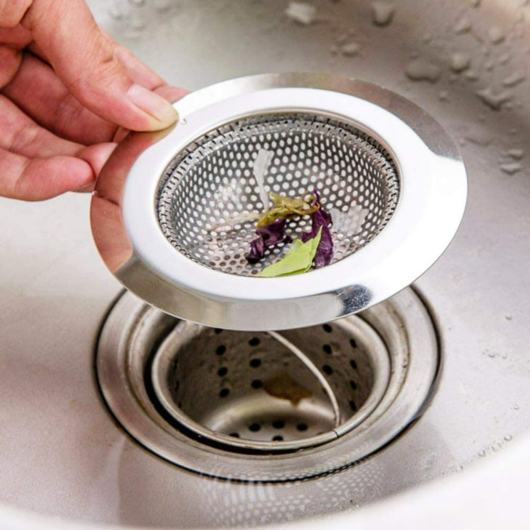 2PK Kitchen Sink Strainer: Stainless Steel| Anti-Clogging Mesh Drain Screen