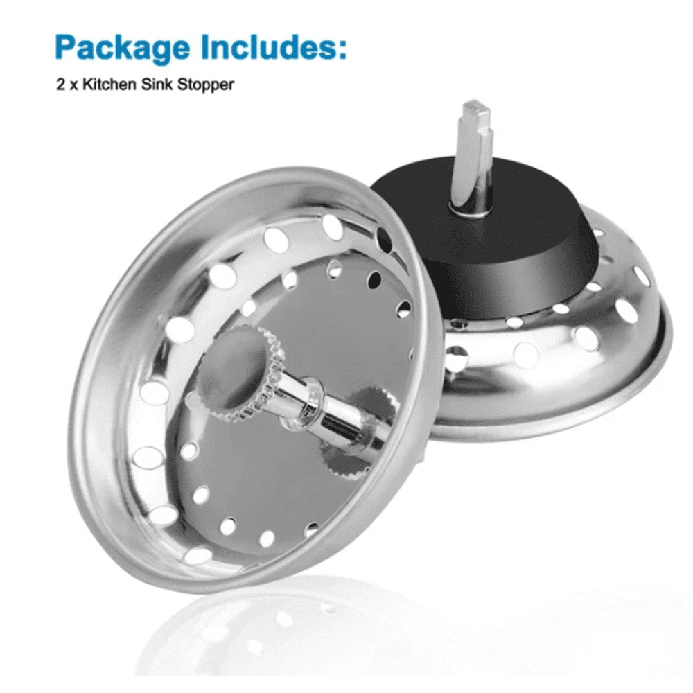 2 Pack - Kitchen Sink Strainer and Stopper Combo Basket Replacement for ...