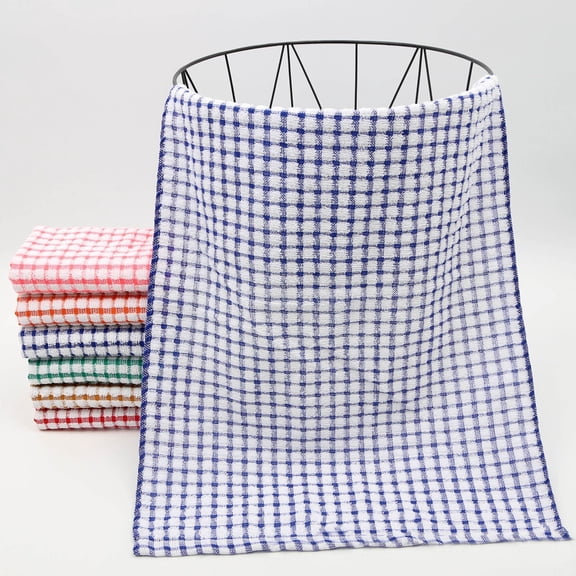 2 Pack Kitchen Towels and Dishcloths Set 16 x 11 Inch Super Soft Absorbent Dish Towels Bulk for Drying Dishes, Hands Cleaning Multipurpose Kitchen Linens (Blue)