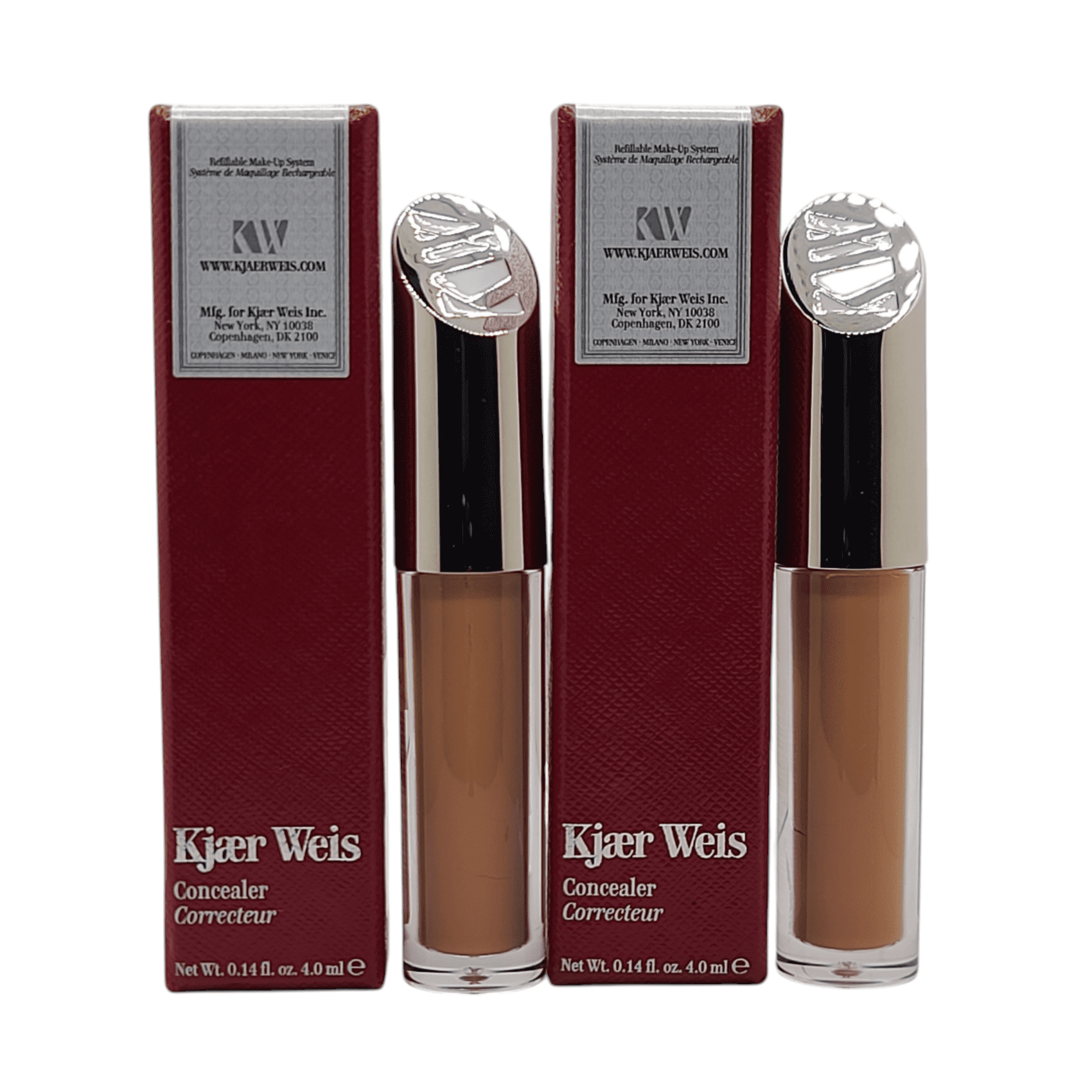 2 Pack Kjaer Weis Invisible Touch Concealer D310 0.14 oz *New in Box*