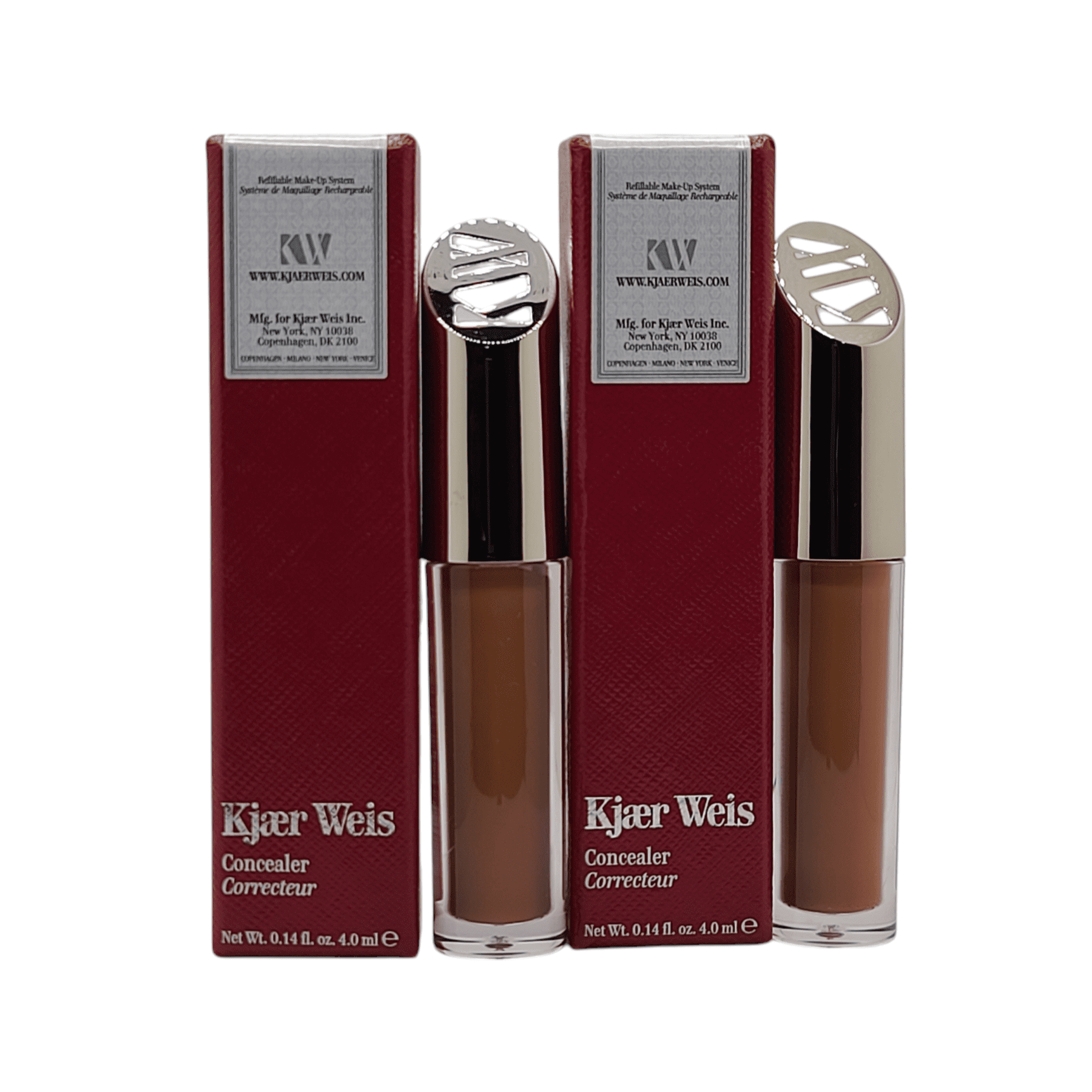 2 Pack Kjaer Weis Invisible Touch Concealer D340 0.14 oz *New in Box*
