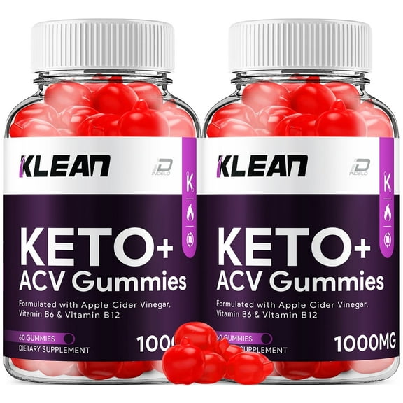 (2 Pack) Klean ACV Gummies - Klean Apple Cider Vinegar Gummy Supplement for Energy - Klean Keto Gummies Dietary Supplement (120 Gummies)
