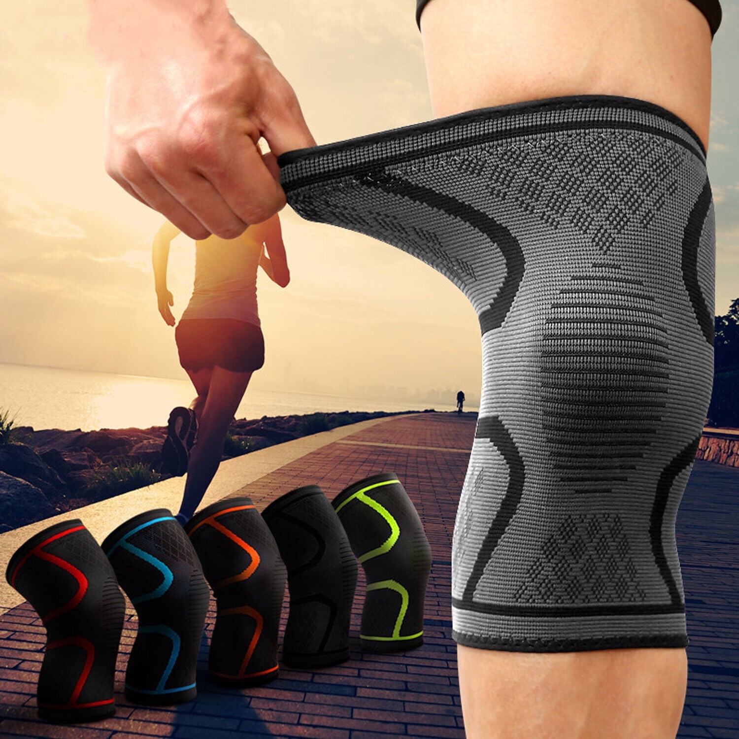 2 Pack Knee Brace For Women Man Knee Compression Sleeve For Knee Pain 