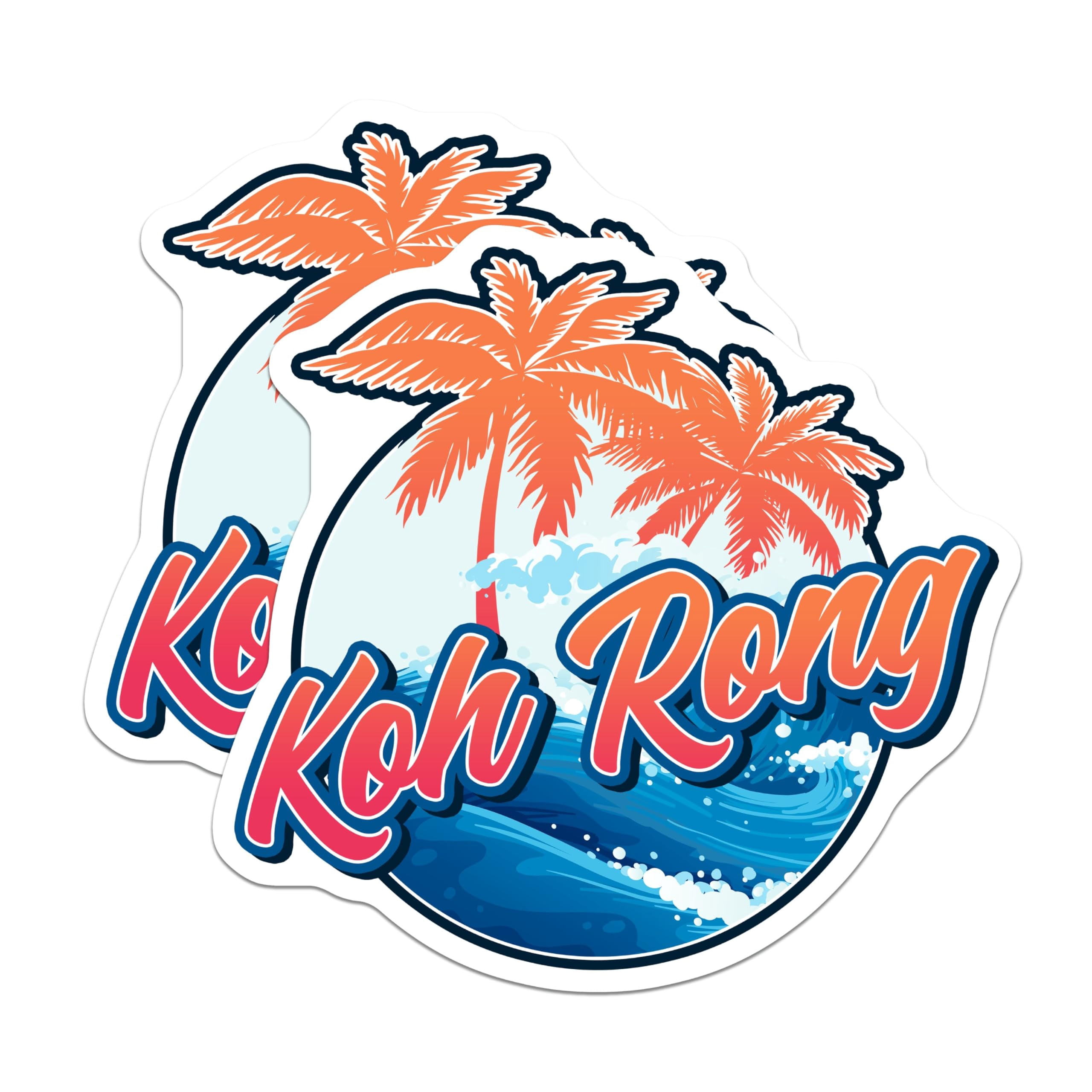 Sticker Do Rong (2 Pack) Koh Rong Stickers - Tropical Island Travel - Vacation Souvenir ...