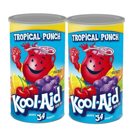 2 Pack | Kool-Aid Sweetened Tropical Punch Powdered Drink Mix (82.5 oz.)