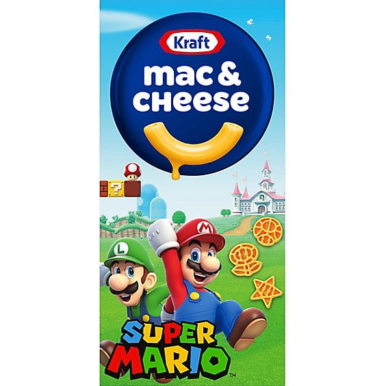 2 Pack Kraft Mac & Cheese Macaroni and Cheese Dinner with Super Mario Power-Up Pasta Shapes - 5.5 Oz