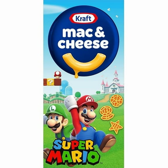 2-Pack Kraft Mac & Cheese Macaroni and Cheese Dinner with Super Mario Power-Up Pasta Shapes (5.5 oz Box)