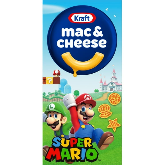 2 Pack - Kraft Mac & Cheese Macaroni and Cheese Dinner with Super Mario Power-Up Pasta Shapes - 5.5 oz Packaging may vary