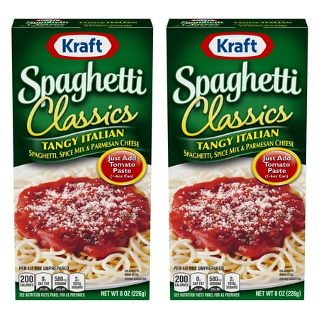 (2-Pack) Kraft Spaghetti Classics, Tangy Italian, 8 oz