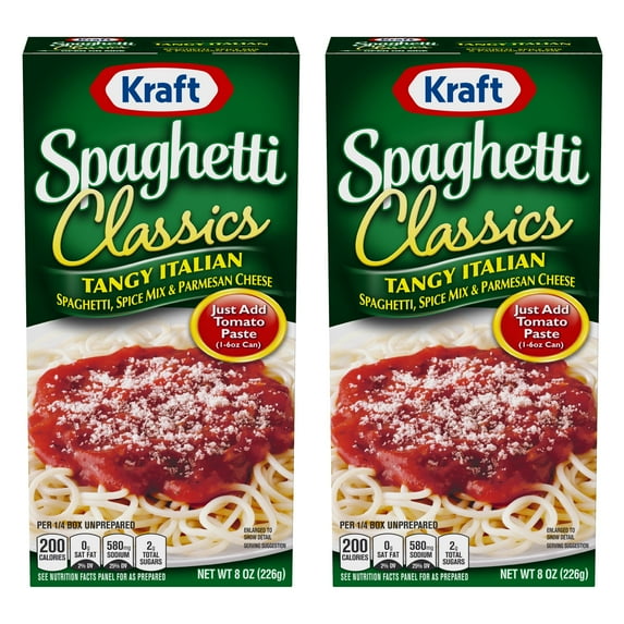 (2-Pack) Kraft Spaghetti Classics, Tangy Italian, 8 oz