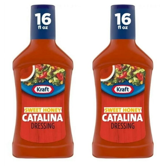 ( 2 Pack ) Kraft Sweet Honey Catalina Salad Dressing 16 Fl Oz Bottle