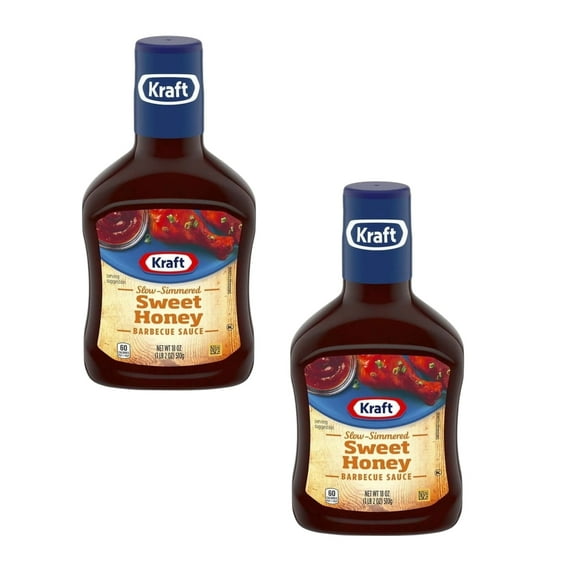( 2 Pack ) Kraft Sweet Honey Slow Simmered Barbecue Sauce, 18 Oz Bottle