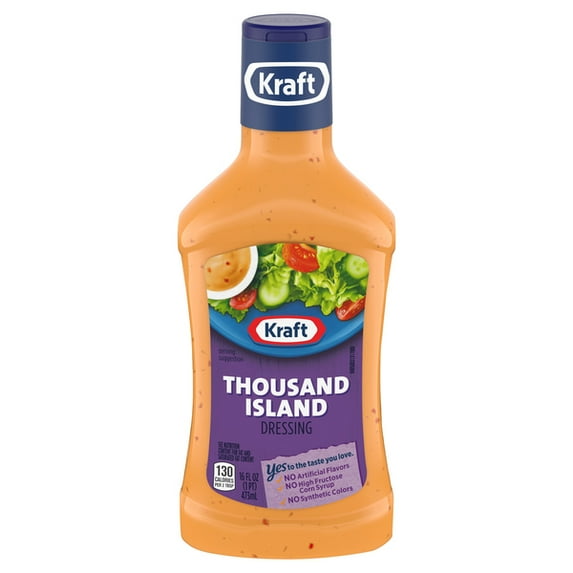 ( 2 Pack ) Kraft Thousand Island Salad Dressing 16 Fl Oz Bottle