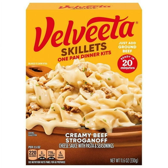 2 Pack - Kraft Velveeta Skillets Creamy Beef Stroganoff Dinner Kit - 11.6 oz Packaging may vary