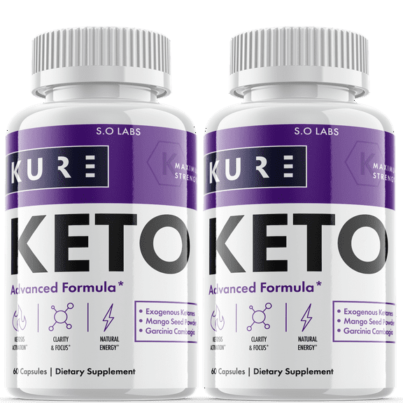 (2 Pack) Kure Keto Pills - Supplement for Weight Loss Appetite Control & Suppressants - 120 Capsules