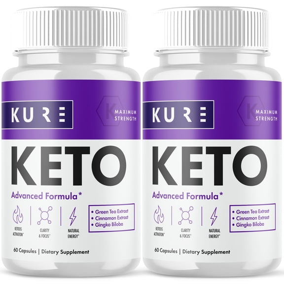 (2 Pack) Kure Keto Pills - Supplement for Weight Loss Appetite Control & Suppressants - 120 Capsules